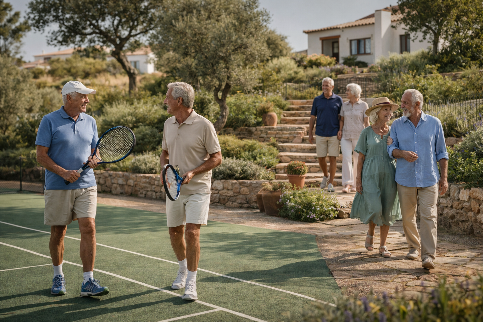 Active seniors enjoying the day